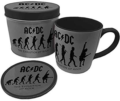 AC/DC Tazza, Sottobicchiere in Gift Tin the Evolution of Rock