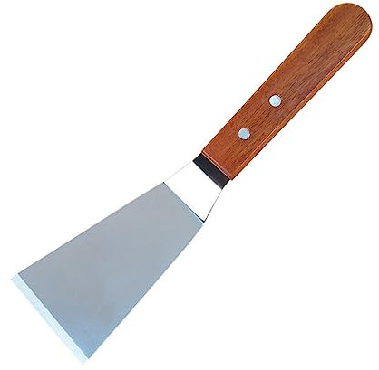Operitacx Mini Pelle à Friture Acier Inoxydable Manche Bois Pelle à Steak Spatule à Pâtisserie