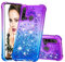 Hülle Glitzer für Huawei P20 Lite, Handyhülle Quicksand Gradient Glitzer, FlüssigTreibsand TPU Silikon Cover, Anti-Fall Stoßfeste Bumper Schutzhülle Protective Case,Lila-Blau