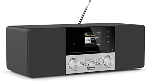 TechniSat DIGITRADIO 3 IR - Stereo DAB Radio Kompaktanlage (DAB+, UKW, CD-Player, Bluetooth, Internetradio, USB, Kopfhöreranschluss, AUX-Eingang, Radiowecker, 20 Watt RMS) schwarz