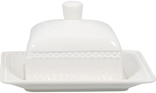 GreenGate STWBUTASALI0104 Alice Butterdose white small 14 x 12 cm (1 Stück)