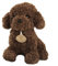 BYNYXI Teddy Hund Plüschtier, 25cm Realistische Plüschhund Wie Echte Stoffhund Kuscheltier Klein Sitzende Hund Labradoodle Stofftier Gefüllte Hundpuppe Welpenspielzeug Geschenk für Kinder Erwachsener