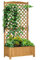 Outsunny Arriate de Jardín con Enrejado Jardinera con Celosía Macetero con Soporte para Trepadora Cultivos Plantas Flores para Exterior Patio Terraza Balcón 90x45x180 cm Natural