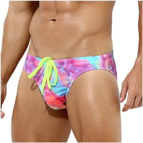 Casey Kevin Uomo Costume Slip da Bagno, Costume da Bagno Uomo Slip da Nuoto Uomo Swim Brief per Mare e Piscina Coulisse Regolabile