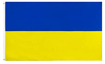 Stormflag Bandera Ucrania 90x150cm Bandera de Ucrania 3x5ft poliéster 90g, 2 ojales de metal costura doble con ojal