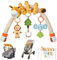 TUMAMA Baby Kinderwagen Spielzeug Spielbogen, Activity Spirale Spielzeug ab 0-6 Monate Autositz Hängend Sensory Spielzeug mit Babyrassel