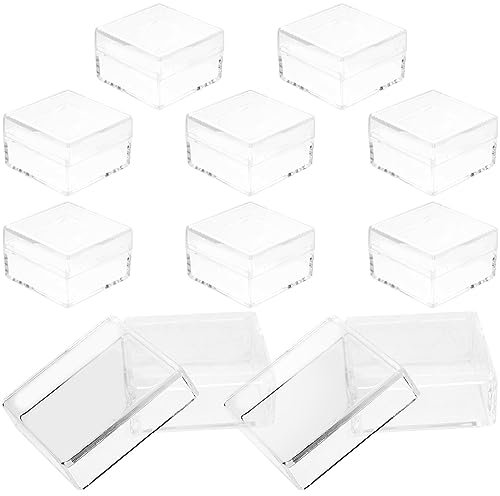 HOMSFOU 10 Stück Kartons Box Mit Mineralsteinen Aufbewahrungsboxen Für Probenbox Aus Kunststoff Aufbewahrungsbox Für Proben Probenvitrine Kristall-displaybox Plastik Schreibtisch Sammelbox