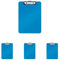 Leitz 39710036 Klemmbrett WOW, A4, PS, blau metallic (Packung mit 4)