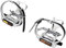 Wellgo R104 Classic Road Touring Pedale mit Zehenclips und Lederriemen, WE2784