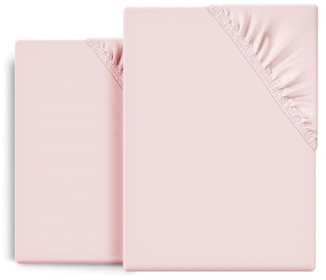 Beautex 2er Set Spannbettlaken Jersey Baumwolle Standard 100x200x30 cm | atmungsaktiv, hautfreundlich, rundum elastisch, perfekte Passform, formstabil, pflegeleicht