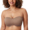 DELIMIRA Women's Strapless Bra Underwire Non Padded Minimiser Plus Size Bandeau Seamless Bra Brown Purple 42C