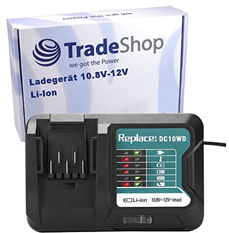 Akku Ladegerät Ladestation 10,8V-12V Li-Ion kompatibel mit Makita JV102DSAE JV102DSAJ JV102DSMJ JV102DWAE JV102DWYE JV102DY1J JV102DZ JV102DZJ JV103