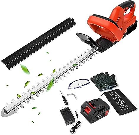 Tondeuse à gazon électrique, Taille-haie sans fil 22 pouces 21V 500W Taille-haie avec lame à double action 3/5quot; Capacité de coupe électrique for Bush Lawn Garden Pour les pièces de rechange d'outi