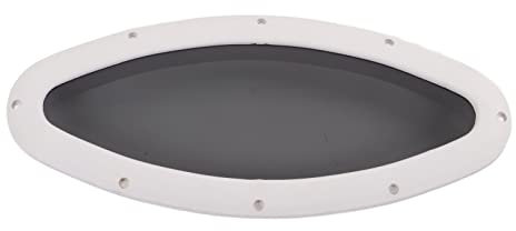 Socobeta Oval Waterproof Portlight Window, Anti Marine Porthole, 465x200mm for Yacht Boat Cabin Storeroom Conference Room