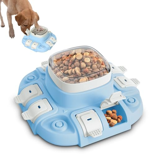 PYue Level 2 in 1 Interactive Dog Puzzle Toy for Stimulation, Enrichment, and Reducing Boredom - Treat Dispenser and Slow Feeder for Large, Medium, and Small Dogs