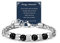 GEMAURA Armband Herren Edelstahl Armbänder für Herren Silber Perlenarmband Herren 8 mm Perlenarmbänder Cuban Armband Edelstahl für Papa Sohn Bruder Ehemann