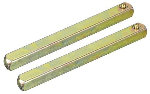 sourcing map 2pcs Door Knob Spindle, 85mm Long Spare Door Handle Spindle Bar, Vintage Door Straight Spindle Replacement Square Spindle Iron Door Handle Spindle Bar, Golden