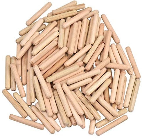 Holzdübel 100 Köper Twill-Dübel Dübel aus Buche Verbindung Hölzern Unsichtbarer Stecker Dübel aus Buche für DIY Möbel und Tischler Amateure 6mm x 40mm