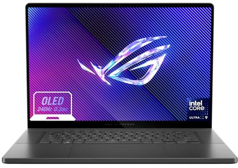 ASUS ROG Zephyrus G16-GU605MV-Q82W 16 Pouces 2.5K OLED 240Hz PC Portable (Intel Core Ultra 9 Processor 5.1Ghz, 32 Go RAM DDR5 7400Mhz, 1 to SSD, NVIDIA GeForce RTX 4060 TGP 100W) Windows Home