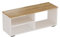 MyosHome - Mueble TV Blanco y Roble, Mesa TV Moderna para Salón - 90x30x35 cm | Estilo Moderno, Ideal para Decoración del Salón - Mueble TV Blanco pequeño. ONA