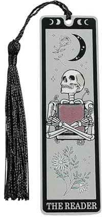 GlamRays Buchliebhaber Geschenke für Frauen Weihnachts Lesezeichen Lustige Lesezeichen für Frauen Männer Tarot Lesezeichen Skelett Tarot Karten Lesezeichen Horror Geschenke