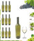 Set di 10 Bottiglie di Vino Vuote, 750 ml, Verde Oliva, con Tappo plastica