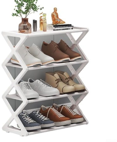 PETSTIBLE Zapatero de escalera Hogar en forma de X Fácil de montar Zapatero multicapa (D)