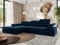 MKS MEBLE Ecksofa mit relaxfunktion elektrisch, Sofa L-Form - Rilasso - Dunkelblau Velvet Links