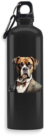 Boxer Noble Pet Portrait Lustige Wasserflasche Getränkeflasche Reiseflasche Outdoor Sport Flasche