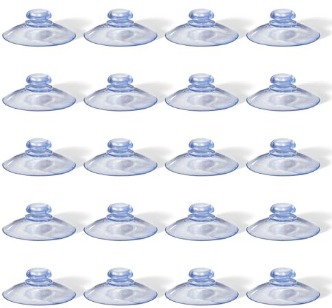 Ztolbriy 20 Piezas Ventosas para Cristal – Ventosas Redondas 40mm sin Ganchos | Para Ventana, Espejo & Superficies Lisas | Reutilizables Cocina & Baño