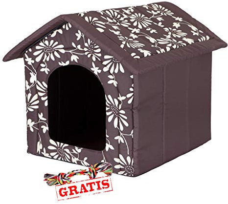 HobbyDog BUDBWK1 + Ball gratis Hundehöhle Katzenhöhle Hundebett Hundehaus Schlafplatz Hundekorb Hund Haus Hundehütte R1-R4 (R4 (60 x 55 cm))
