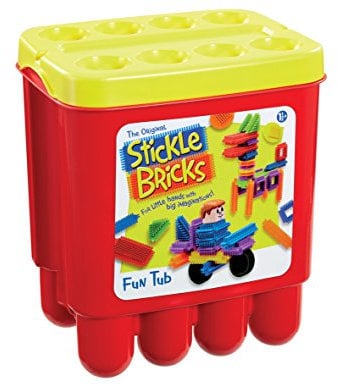 Stickle Bricks Fun Tub – Fördert Kreativität und motorische Fähigkeiten, sicheres und langlebiges Konstruktionsspielzeug, vielseitige Spielmöglichkeiten, praktische Aufbewahrung, ab 18 Monaten