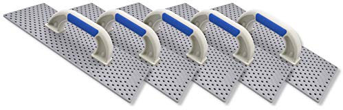 5er Set DEWEPRO® WDVS Kunststoff Schleifbrett mit Kronen 365x165mm - Reibebrett mit offenen Kunststoff-Raspelbelag - Kratzbrett - Egalisierungsbrett