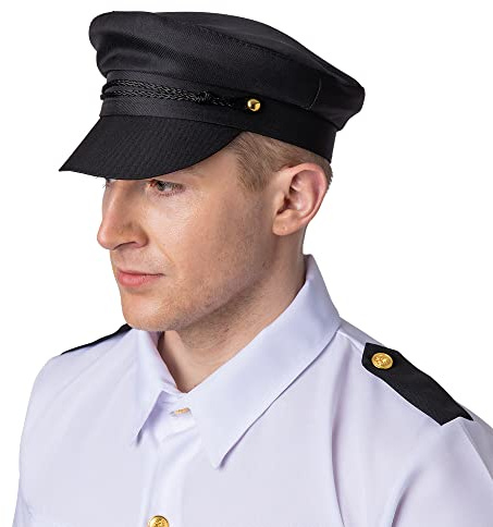 Wicked Costumes Adult Unisex Black Chauffeur Cap Fancy Dress Accessory