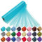 Trimming Shop Organza-Rolle, 25 m x 29 cm, schneetransparenter Glitzerstoff, Elegantes Dekotuch für Stuhl, Schleife, Tischläufer, Hochzeitslocation, Partydekoration, Aquablau