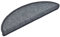 vidaXL 15x Treppenmatte Stufenmatte Stufenschoner Treppenschoner Treppenteppich Treppenschutz Matte Matten Teppich Halbrund Dunkelgrau 56x17x3 cm