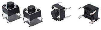 Eppo Brand 4x Tactile Button Micro Switch Push Traktor Kontrol X1 Z1 F1 D2 S2 S4 MKI MKII Schwarz Drucktaste manuell 1-Weg Leiterplattenmontage 4 stck Klammer