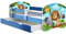 ACMA Kinderbett Jugendbett mit Einer Schublade und Matratze Blau mit Rausfallschutz Lattenrost II 140x70 160x80 180x80 (02 Animals, 180x80 + Bettkasten)