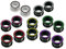 Fly Style 7 Farben Set Ohr-Tunnel aus flexiblem Silikon - weicher Piercing-Schmuck, Grösse:18 mm (Paar)