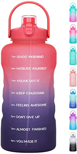 HydroPal Wasserflasche mit Strohhalm, 3,6 l, BPA-frei, innovativer 2-in-1-Deckel, Turnflasche mit Trinkzeiten, motivierend, groß, für Sport, Fitness, Camping, Wasserkrug (35 x 14 cm)