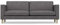 COMFORTLY 3-Sitzer-Sofa-Schonbezug, handgefertigt, kompatibel mit Karlstad-Couch, nur Bezüge (Krone – Dunkelgrau)