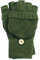 FosterNatur, Damen/Herren Wollhandschuhe Winterhandschuhe mit Klappe, 100% Schurwolle extrafine (8, Grün)