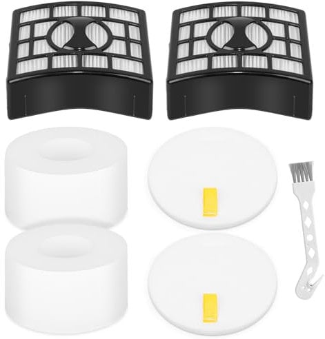 Sansoak NZ801UKT Filters for Shark Powered Lift Away Duoclean Upright Vacuum NZ801UK, AZ910UK, AZ910UKT, NV620UKT, NV680, NV681, NV800, NV801, AX910, 2 HEPA Filters +2 Felt & Foam Filter