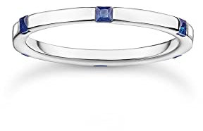 THOMAS SABO Ring mit blauen Steinen 925 Sterling Silber TR2396-699-32-58