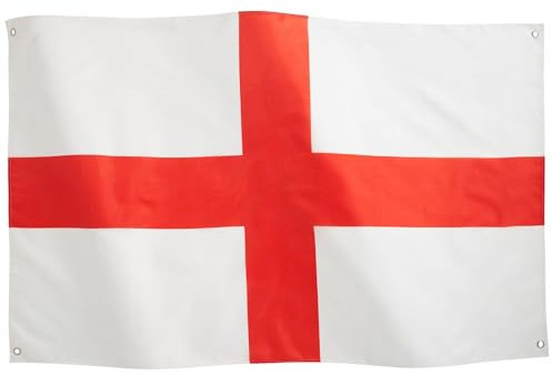 Runesol Bandera De Inglaterra 3x5, 91x152cm, Cruz De San Jorge, Ojal En Cada Esquina, Fútbol Inglés, Banderas Premium, Interior, Exterior, Colores Vivos, Six Nations, Cricket