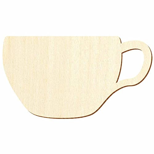 Tasse à cappuccinotasse en bois - Décoration de bricolage - 5-50 cm - Lot de : 1 pièce - Largeur : 39 cm