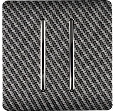 Trendi Switch ART-SSR2 2 Gang Retractive Home Automation Switch in Carbon Fibre