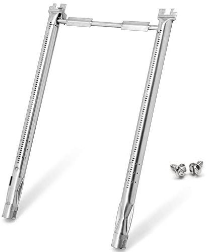 Adviace 69785 Grill Burner for Weber Spirit I & GS4 Spirit II 200 Series, E-210, E-220, S-210, S-220 with Front Control, 18'' 304 Stainless Steel Burner Tubes for Weber Spirit Grill Replacement Parts.
