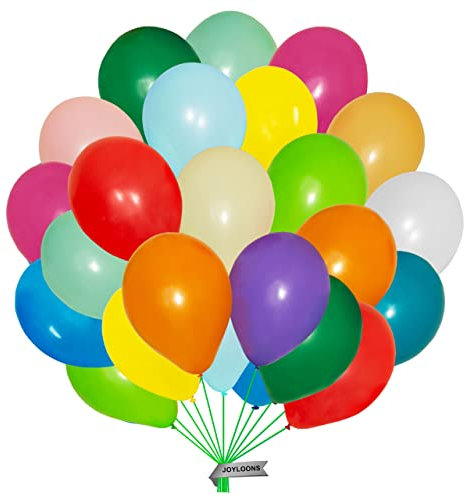Bunte luftballons 50 stück. Bunte luftballons aus natürlichem Latex. Lufballons mit einem Durchmesser von 28 cm. Ideal zur Dekoration von Geburtstags-, Hochzeits- und baby shower.