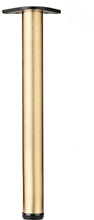 tow000ack 1x Pieds de Meubles en Aluminium Pattes de Table Réglable,Jambes de Support en Métal pour Plans de Travail,Table À Manger,Bureau,Bar,avec Vis,Or,Hauteur Personnalisée (60cm(23.6in))